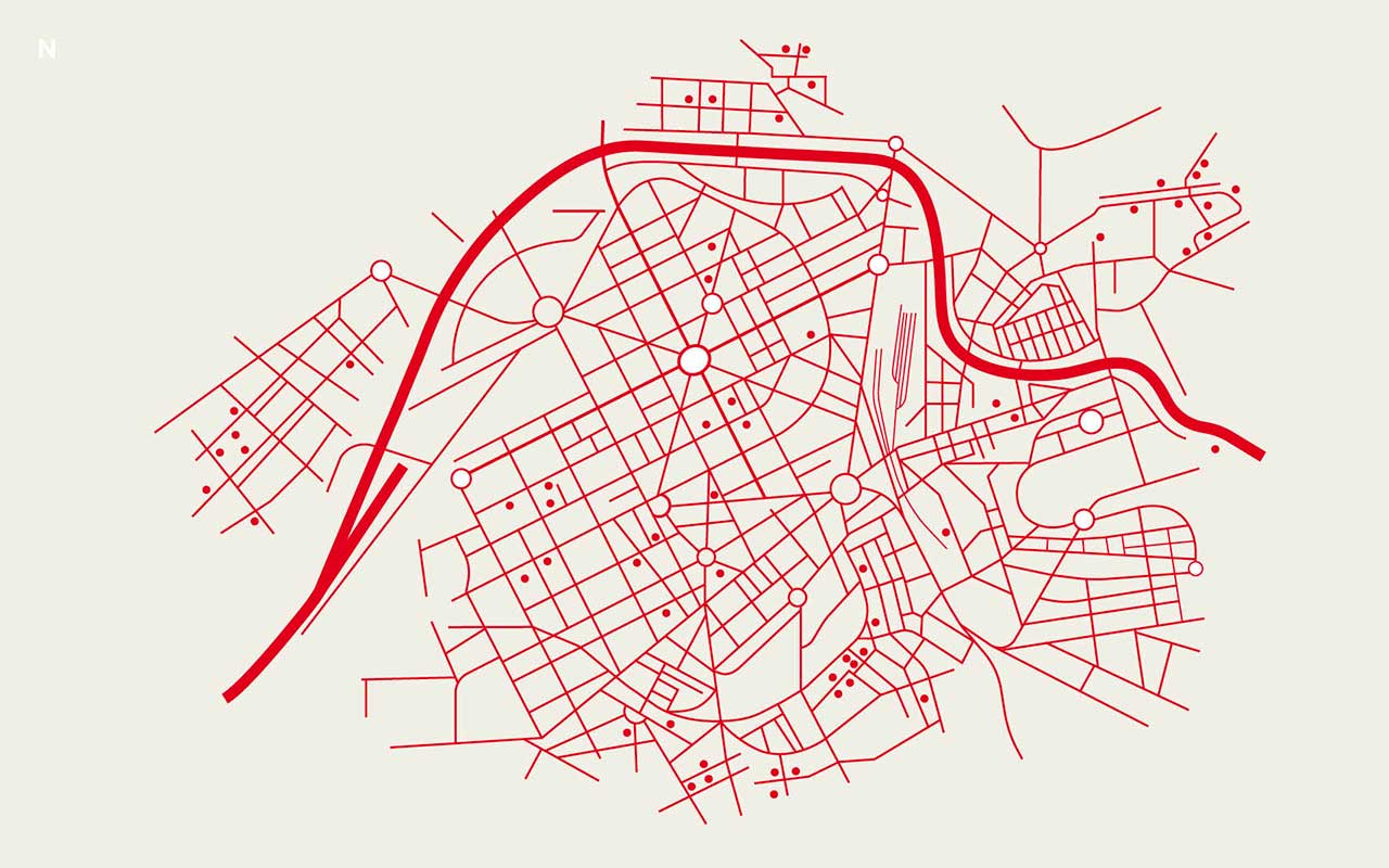 mil rayas, mapa de bilbao, 